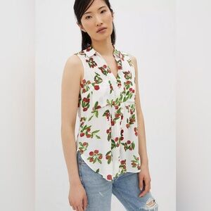 Vera for Anthropologie Floral Buttondown Tank